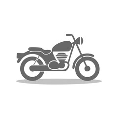 Obraz premium Vintage Motorcycle Silhouette Simple Icon Motorcycle Design Classic Bike Retro Transportation Vehicle Symbol Graphic