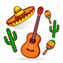 Cinco de Mayo celebration vector illustration.