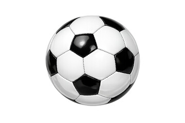 Naklejka premium Soccer ball on a transparent background, representing football, sport, game, competition, and healthy lifestyle