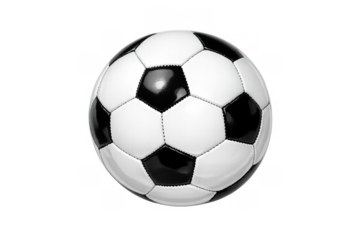 Soccer ball on a transparent background, representing football, sport, game, competition, and healthy lifestyle