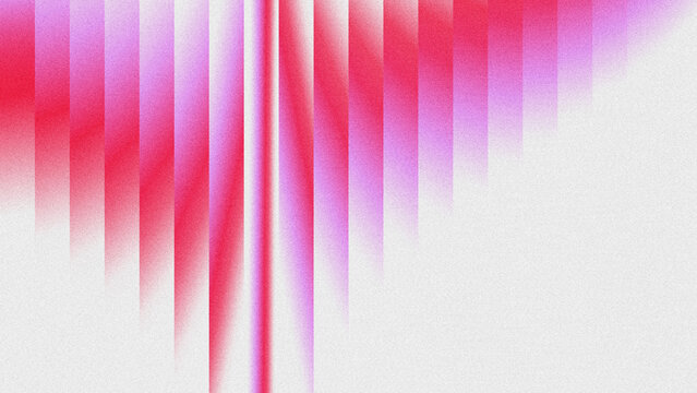 Symmetrical vertical gradient bars in red, pink, and purple with a grainy texture on a white background. Vivid central glow ideal for digital art, tech branding, or abstract design visuals.