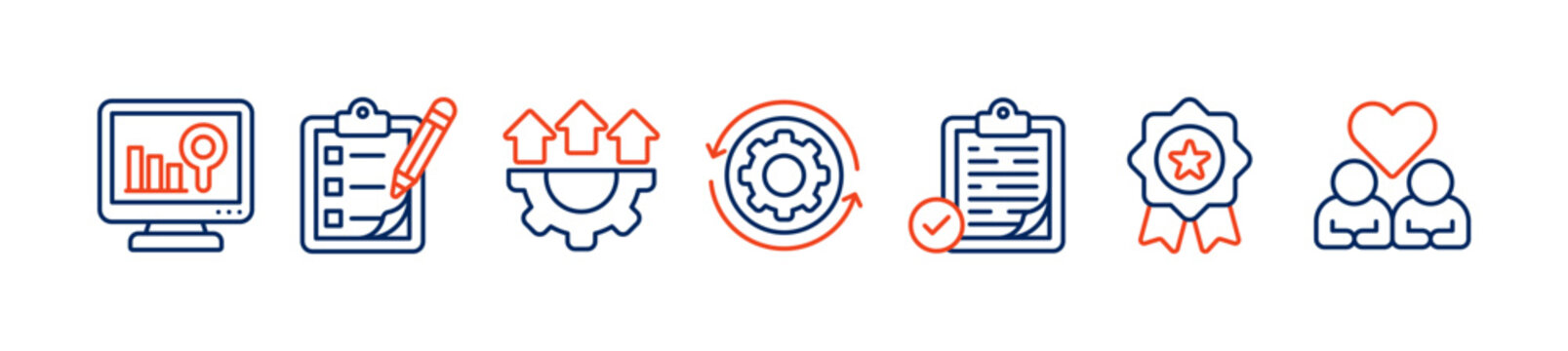 Quality control banner web icon vector illustration concept for product and service quality inspection with an icon of analysis, evaluation, improve, process, approval, result, and customer
