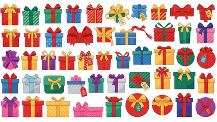 Colorful gift boxes and presents icons 2.