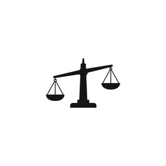 Weight scale silhouette vector flat illustration design.