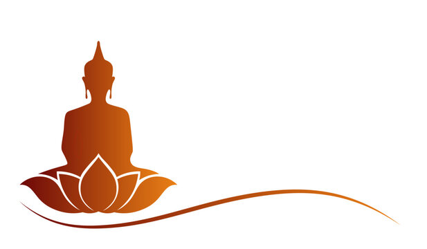 Buddha silhouette vector. Vector element for Vesak day. EPS 10