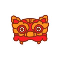 Chinese dragon element in doodle style. A cute character for the Chinese New Year holiday.