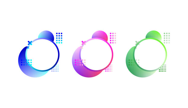 collection design element round with different color