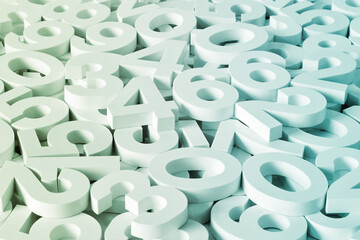 Background from volumetric figures in soft pastel colors.	