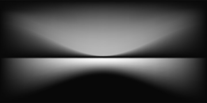 perspective floor backdrop black room studio with gray gradient spotlight backdrop background for display your product or artwork