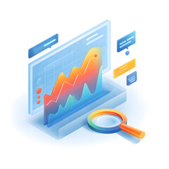 business graph with arrow