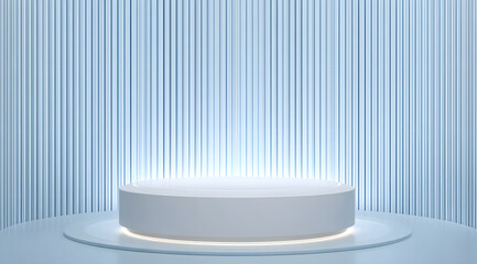 Circular white stage