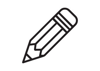 Fototapeta premium Pencil Line Art Icon, Outline Stock Vector Illustration