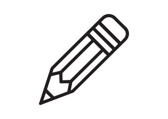 Fototapeta premium Pencil Line Art Icon, Outline Stock Vector Illustration