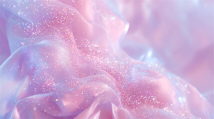 キラキラしたピンク色の幻想的な抽象背景　パステルカラーの波
