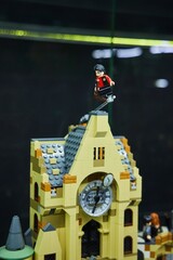 Obraz premium Moscow, Russia. - June 23, 2025: Lego construction kit, old models. Collection of the famous toy series