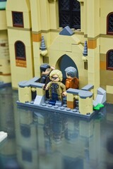 Obraz premium Moscow, Russia. - June 23, 2025: Lego construction kit, old models. Collection of the famous toy series