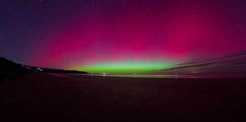 aurore boreale, en bretagne nord