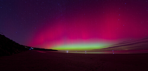 aurore boreale, en bretagne nord