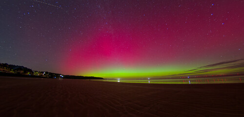 aurore boreale, en bretagne nord