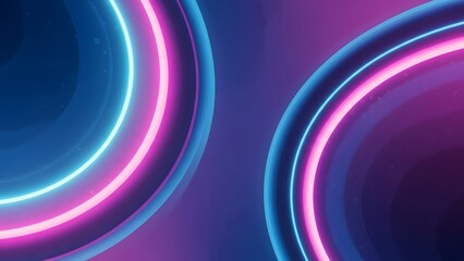 Vibrant abstract background with neon circles and gradient colors
