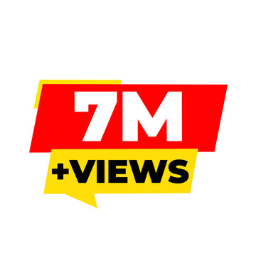 7M audience legacy sticker, digital reach badge, creator excellence icon, viral success label