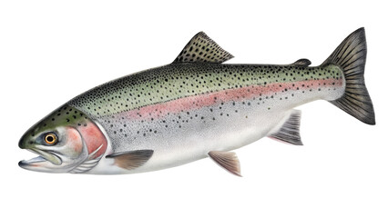 Rainbow trout isolated on transparent background