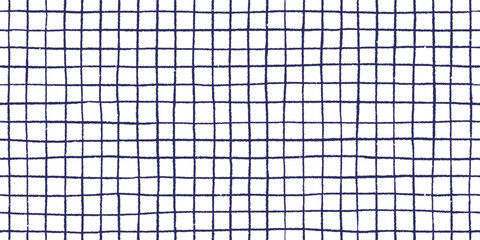 Square grid hand drawn seamless pattern Pencil art