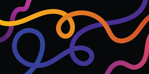 Abstract Party with Gradient. Vector 3D Curve Rainbow Ribbons Background, Rainbow Color line Ribbons shape background, colorful gradient line pattern background.