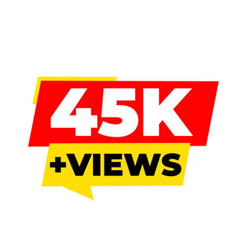 45K engagement milestone emblem, creator dashboard badge, audience tracker icon, social recognition label