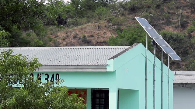 Solar Panels at Rural Public Primary School, Argentina - 4K