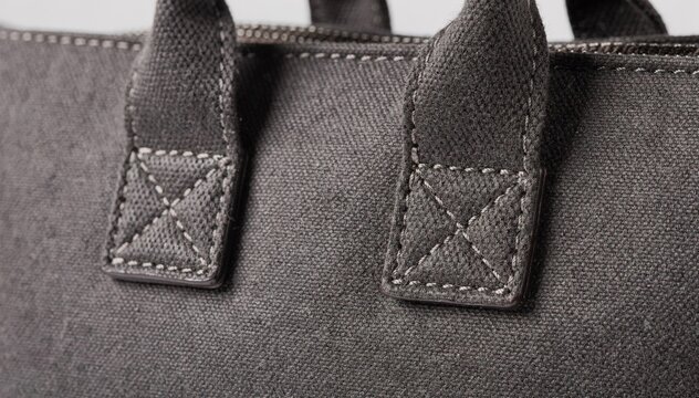 Medium frame focusing on boxx stitches securing thick handles emphasizing robust construction and quality reinforcement techniques.