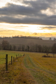 Abendstimmung im Dezember bei Weifa in der Oberlausitz 2