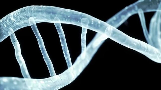 Abstract representation of a DNA molecule, symbolizing genetics, biotechnology, and scientific research.