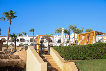 Stylish staircase in an Egyptian hotel.