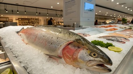 fresh fish on ice