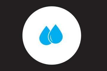 Water drop icon with transparent background