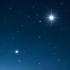 Obraz premium A starry night sky with two bright celestial bodies