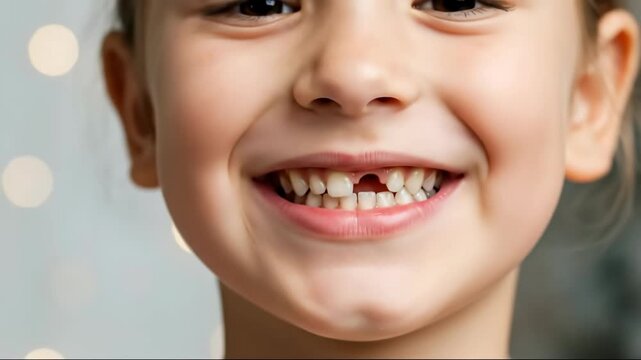 Joyful expressions: child's playful grins highlight the magic of a missing tooth moment