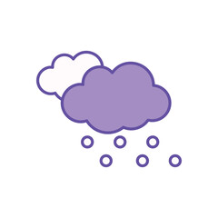 Fototapeta premium Partly Cloudy icon clean and modern vector illustration