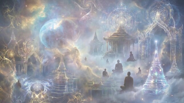 Surreal Dream Realm Depicting Spiritual Journey and Imagination