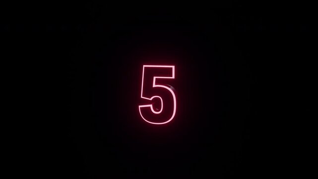 Cyberpunk Glitch Countdown: Neon Pink 10 Second Timer