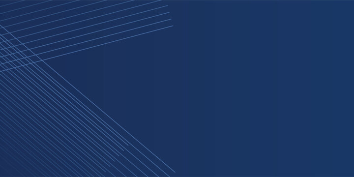 Blue background. Vector abstract, science, futuristic, energy technology concept. Digital image of light rays, stripes lines with blue light over dark blue