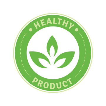 Healthy Product stamp icon logo for product design