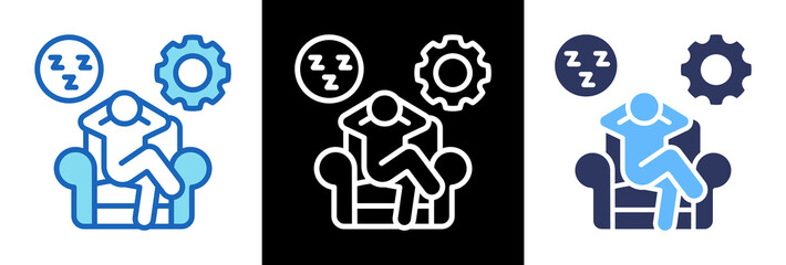 Fototapeta premium Relax Habit triplestyle icon