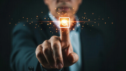 Finger pressing digital button technology innovation