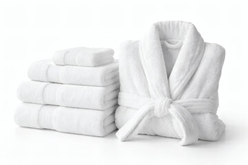 White Bathrobe And Towels