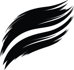 Black and white vector illustration of an eagle in flight