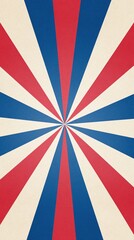Red white and blue starburst pattern with vintage americana style