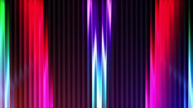 Glass textured  Intersecting colorful light beams create a jagged abstract digital pattern on a dark background