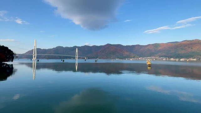 舞鶴クレインブリッジ（引き揚げ船桟橋「平引揚桟橋」より望む）
